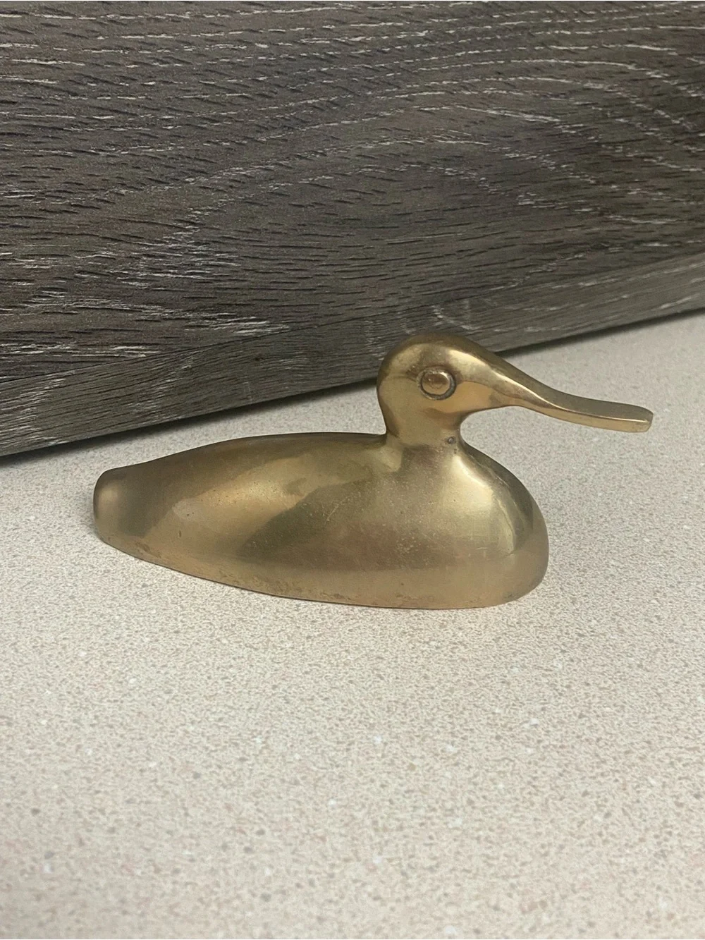 Vintage 4” Mid Century Brass Mallard Duck Figurine